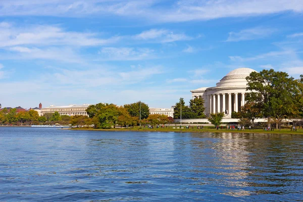 Peaceful Fall Afternoon Water Tidal Basin Washington Washington Cityscape Tidal — Stock Photo, Image