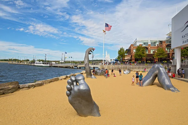 Oxon Hill Maryland Eua Setembro 2016 Awakening Sculpture National Harbor — Fotografia de Stock