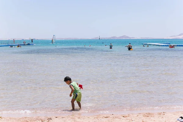 the beach on the sea in the summer