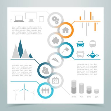 Soyut 8 Daire Şerit Bilgi Grafiği 4