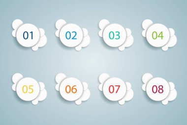 Numaralı Madde İşareti Noktası Kabarcık Infographics 1