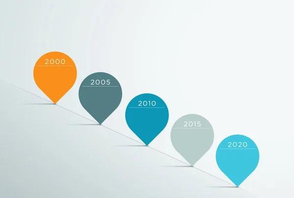 Zaman Çizelgesi Vektör 3d Bilgi Grafiği 5