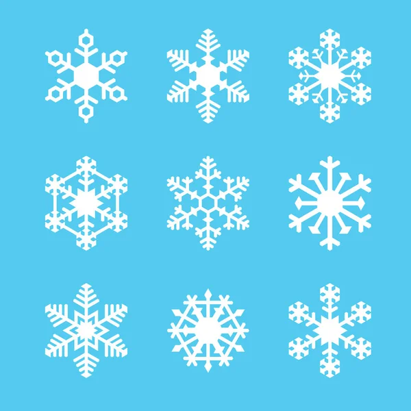 White Snowflake Vector Set — стоковый вектор