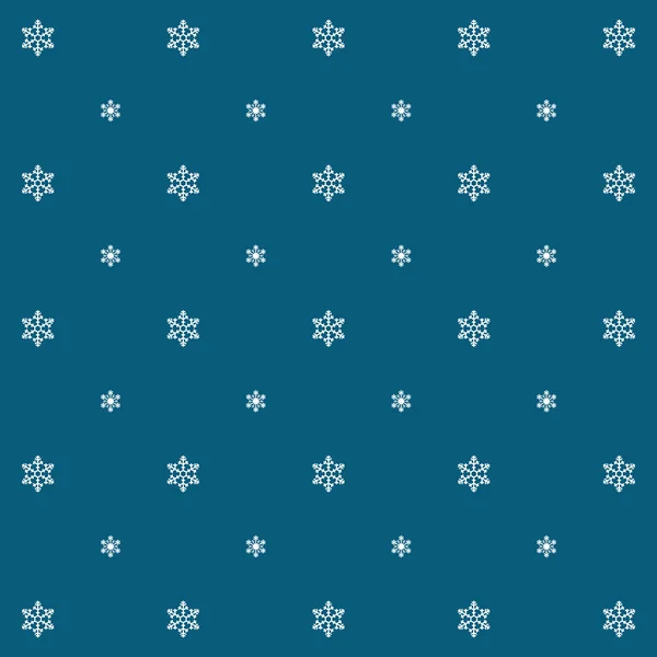 Snowflake Egyszerű Vector Zökkenőmentes Pattern Kék — Stock Vector