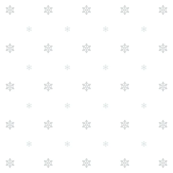 Snowflake Enkel Vektor Sömlösa Mönster Silver — Stock vektor