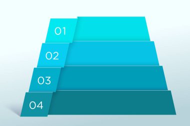 Infographic 3d Pyramid Business Numbers Design clipart