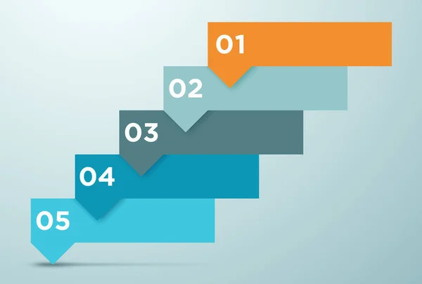 Options Affaires Infographiques Comme Étapes — Image vectorielle