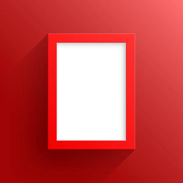 Векторная Красная Рамка Белым Фоном — стоковый вектор