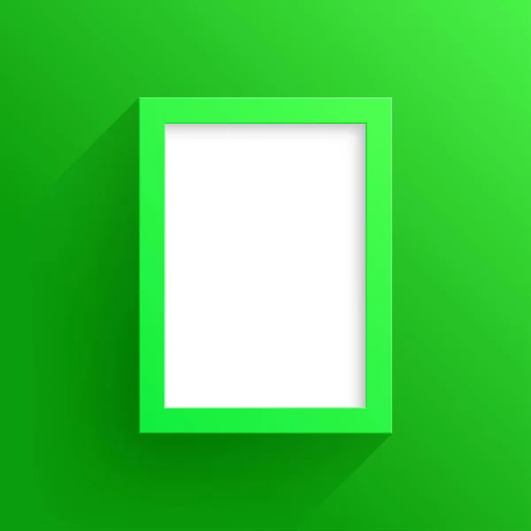 Vector Green Frame Design White Background — стоковый вектор