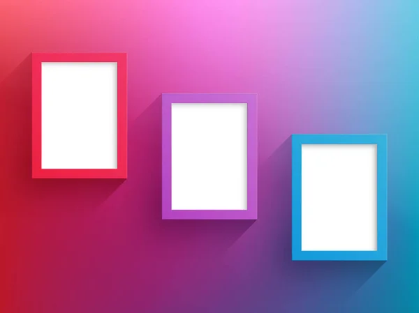 Vector Red Blue Frames Design White Background — стоковый вектор