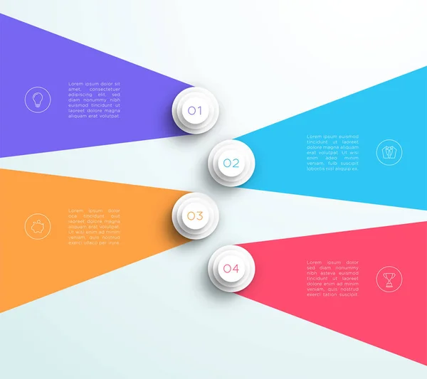 Infográfico Número Layout Divisão Página Plana — Vetor de Stock