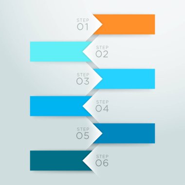 Infographic Vektör Oku Noktası 1 ile 6 Şablon A