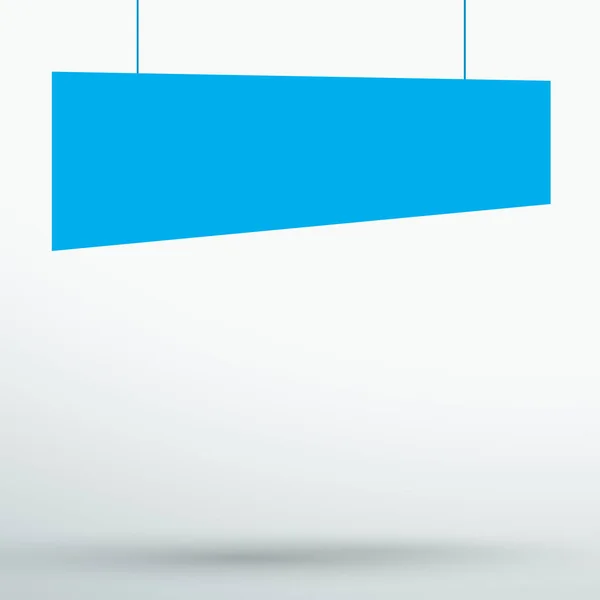 Infographic Blauwe Titel Vakken Hangende Vector — Stockvector