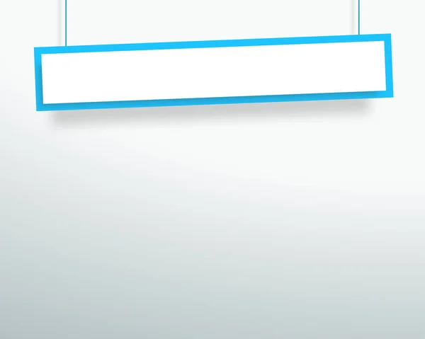 Bannière Suspendue Merveilleuse Ligne Bleue Blanche Vecteur — Image vectorielle