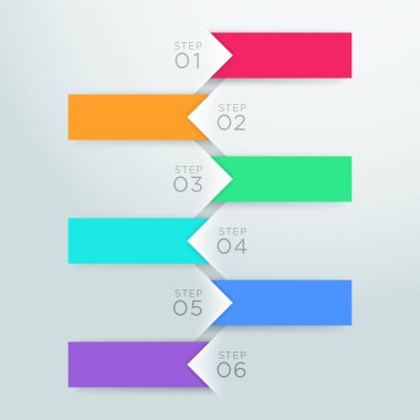 Infographic Vektör Oku Noktası 1 ile 6 Şablon B