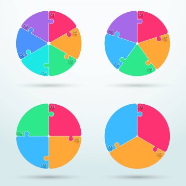 Infographic Iş bulmaca bağlı döngüsü diyagramı B