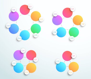 İnfografik basit Iş bağlı daire döngüleri A