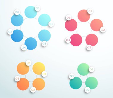 İnfografik basit Iş bağlı daire döngüleri C