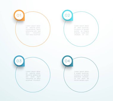 3D ok Işaretçileri Ile vektör daire anahatlar 1 Sayı 4