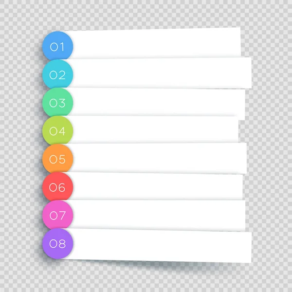 Vektor Vit Banner Steg Infographic Lista Till — Stock vektor