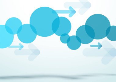 Soyut Vektör Mavi Daire Ok Arka Planı