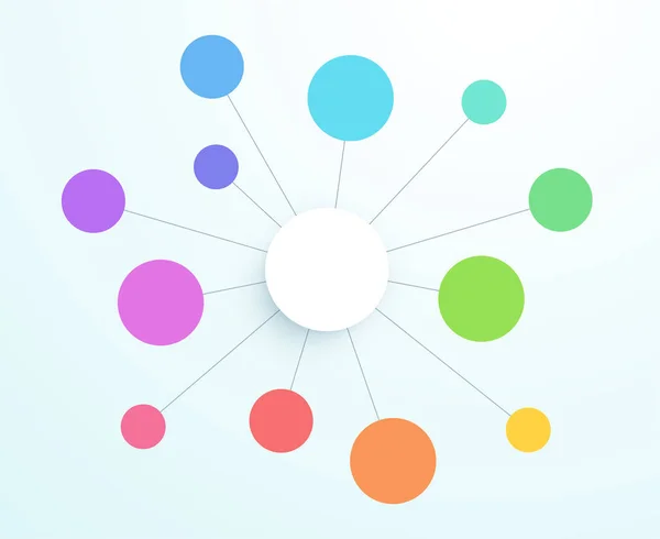 Soyut Vektör Düz Büyük Zihin Haritası Infographic