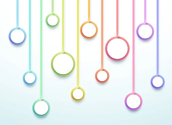 Abstracte Vector Kleurrijke Stap Cirkels Infographic — Stockvector
