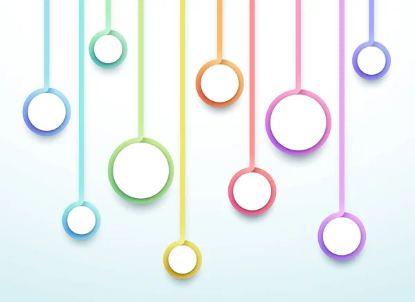 Abstracte Vector Kleurrijke Stap Cirkels Infographic — Stockvector