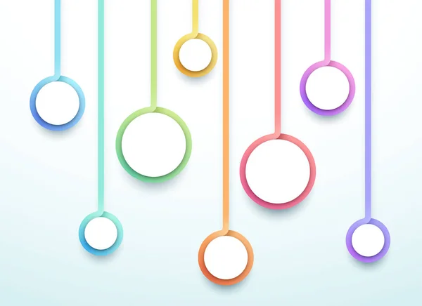 Abstrato Vector Colorido Círculos Passo Infográfico — Vetor de Stock
