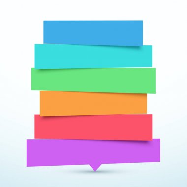 Eğik 6 Adım Bannerlar Listesi Infographic Tasarım