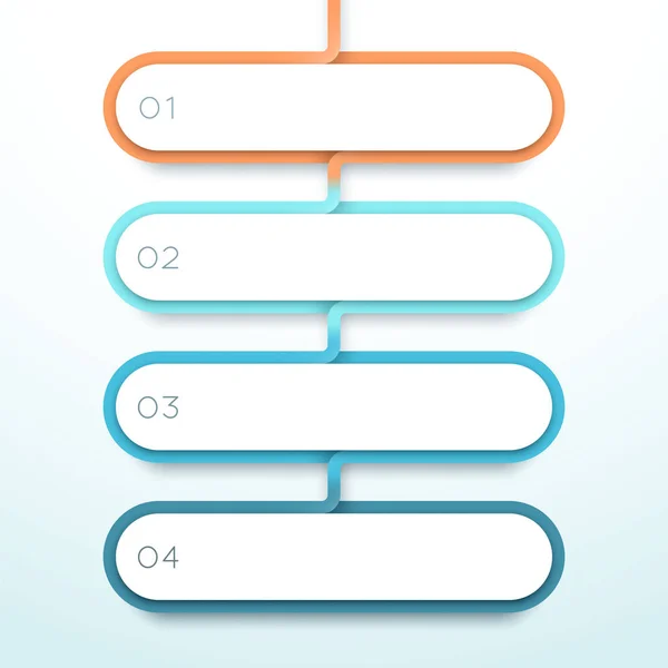 Vektor Schritt Bunte Formen Liste Infografik — Stockvektor