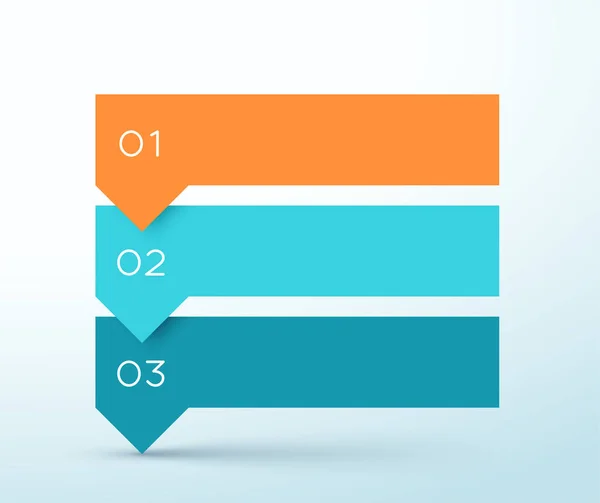 3 Adım Ok Listesi Renkli Afişler Bilgi Grafiği Diyagramı