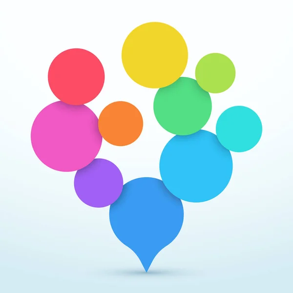 Kabarcıklar Ağaç Şekli 3d Infografik Tasarım