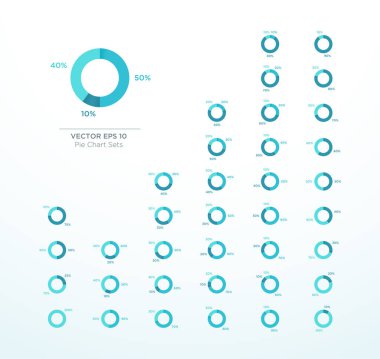 Pasta Grafiği Vektör Daire Diyagramı Bilgigrafik Renk Halkası