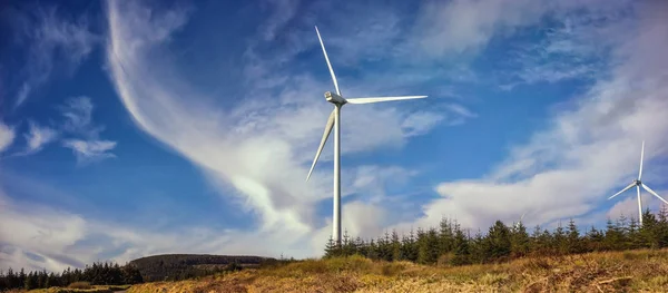 Paisaje Panorámico Con Molinos Viento Condado Cork Montañas Boggeragh Irlanda — Foto de Stock