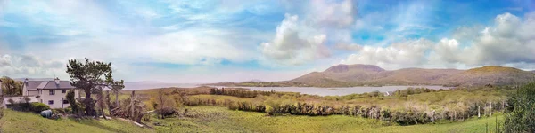 Paisagem Panorâmica Com Uma Casa Condado Cork Irlanda — Fotografia de Stock