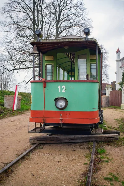 Viejo Tranvía Ferrocarril Cinevilla Letonia —  Fotos de Stock