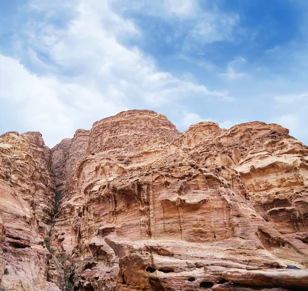 Antigua Ciudad Rocosa Abandonada Petra Jordania Petra Una Las Nuevas — Foto de Stock