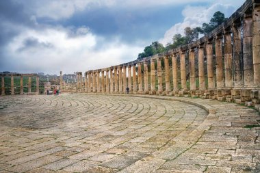 Decumanus Maximus. Antik Roma şehri, Gerasa antik, modern: Jerash, Jordan