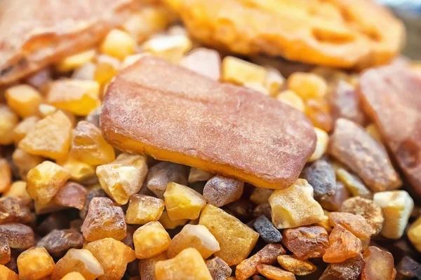 Natural pieces of amber — Stock Photo, Image