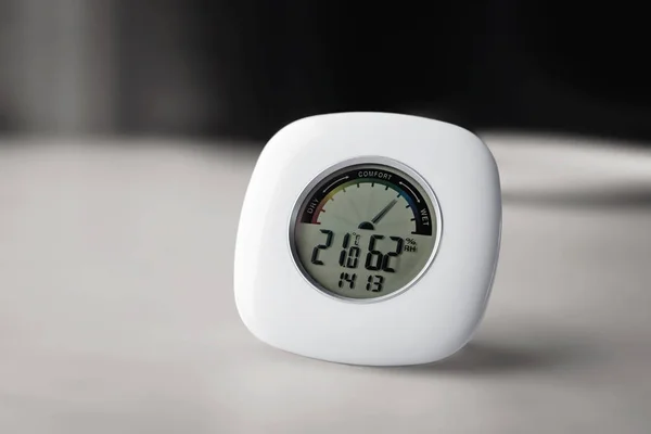 Close view of electronic thermometer hygrometer — Stock Photo, Image