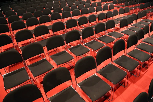 Rows Empty Seats Empty Conference Hall — Stock Photo, Image