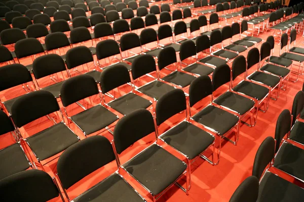 Filas Asientos Vacíos Una Sala Conferencias Vacía — Foto de Stock