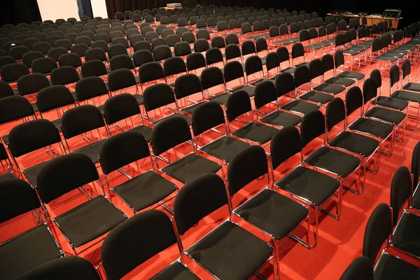 Reihen Leerer Sitze Einem Leeren Konferenzsaal — Stockfoto