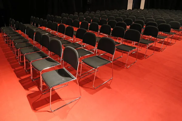 Reihen Leerer Sitze Einem Leeren Konferenzsaal — Stockfoto