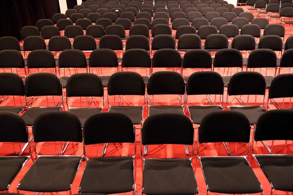 Rows Empty Seats Empty Conference Hall — Stock Photo, Image