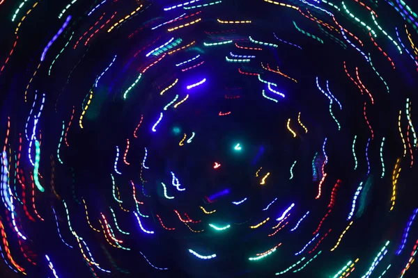 Variadas Luces Giratorias Árbol Navidad Como Efectos Artísticos — Foto de Stock