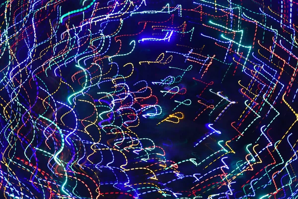 Variadas Luces Giratorias Árbol Navidad Como Efectos Artísticos — Foto de Stock