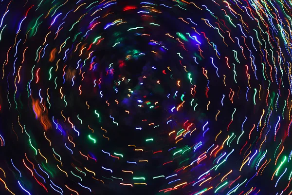 Ποικίλη Whirling Φώτα Χριστουγεννιάτικο Δέντρο Καλλιτεχνικά Εφέ — Φωτογραφία Αρχείου