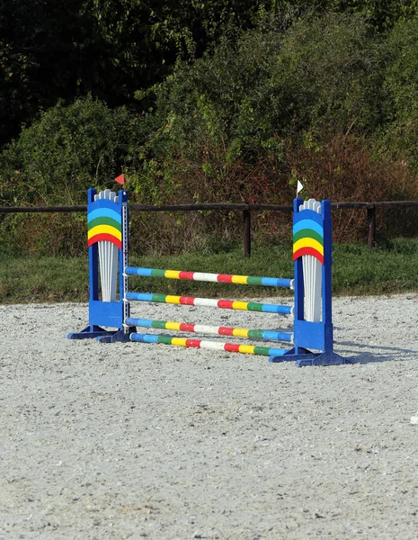 Foto Horizontaler Position Der Hürden Für Das Reittraining — Stockfoto